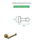 Porta Papel Higiênico Papeleiro Redondo Inox Dourado