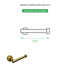 Porta Papel Higiênico Papeleiro Redondo Inox Dourado