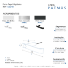 Porta Papel Higiênico Para Banheiro Alto Brilho Patmos Grego