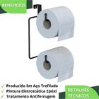 Porta Papel Higiênico Para Caixa Acoplada Duplo Preto U.arm