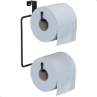 Porta Papel Higiênico Para Caixa Acoplada Duplo Preto U.arm