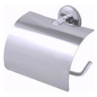 Porta Papel Higiênico Parede Banheiro C/ Tampa Inox Cromado