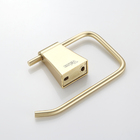 Porta Papel Higienico Parede Dourado Escovado Luxo Metal