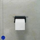 Porta Papel Higiênico Parede Preto Com Suporte Para Celular A