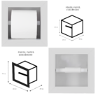 Porta Papel Higiênico Porcelanato Branco Promoção