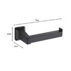 Porta Papel Higienico Preto Fosco Metal Papeleira de Parede