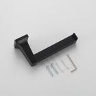 Porta Papel Higienico Preto Fosco Metal Papeleira de Parede