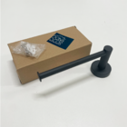 Porta Papel Higiênico Preto Fosco Papeleira Banheiro Aço Inox