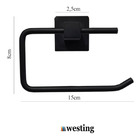 Porta Papel Higiênico Preto Fosco Papeleira Para Banheiro Lin