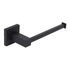 Porta Papel Higinico Preto Fosco de Metal Parafuso Square Stoc