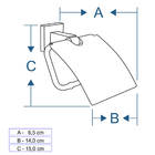 Porta Papel Higiênico Quadrado Parede Banheiro Papeleira Inox
