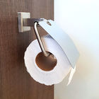 Porta Papel Higiênico Quadrado Parede Banheiro Papeleira Inox