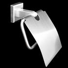 Porta Papel Higiênico Quadrado Parede Banheiro Papeleira Inox