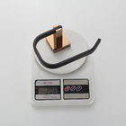 Porta Papel Higienico Quadrado Preto e Rose Parede de Banheiro