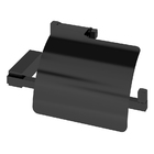 Porta Papel Higiênico Simples com Tampa Preto Vivi Sensea