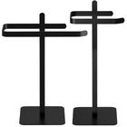 Porta Papel Higiênico Single E Toalha De Rosto Preto Oslo Un