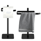 Porta Papel Higiênico Single E Toalha De Rosto Preto Oslo Un