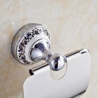 Porta Papel Higiênico Vintage Retrô Cromado com Porcelana 803