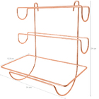 Porta Papel Toalha De Parede Dourado Suporte Suspenso Triplo