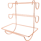 Porta Papel Toalha De Parede Dourado Suporte Suspenso Triplo