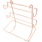 Porta Papel Toalha De Parede Dourado Suporte Suspenso Triplo