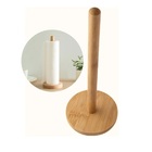 Porta Papel Toalha Em Bambu Cozinha Suporte Vertical Mesa