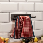 Porta Papel Toalha Multiuso Suporte Parede Cozinha Preto