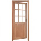 Porta Para Vidros Quadriculados Com Marco Fechadura E Guarniç