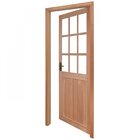 Porta Para Vidros Quadriculados Com Marco Fechadura E Guarniç