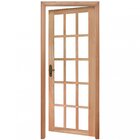 Porta Para Vidros Quadriculados Com Marco Fechadura E Guarniç