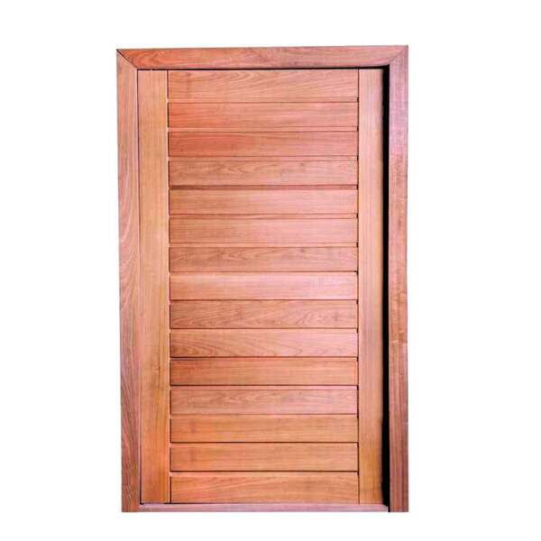 Porta Paris Em Madeira Maciça Angelim Uniqdoor  120cm X 210cm