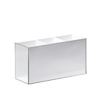 Porta Pincel De Maquiagem Em Acrílico Prata Com 3 Divisórias