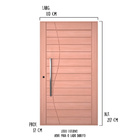 Porta Pivotante 110 X 217 Cm Madeira Maciça De Eucalipto Natu