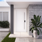 Porta com Batente Pivotante 15 a 23cm Sarrafeada Lisa Laca Branco Direito ou Esquerdo 2,10x1,00x4.1 Ipumirim