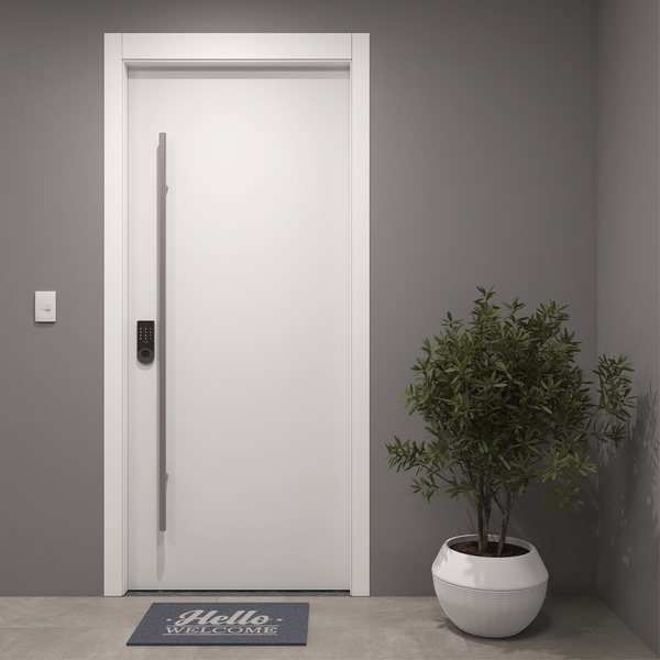 Porta com Batente Pivotante 15 a 23cm Sarrafeada Lisa Laca Branco Direito ou Esquerdo 2,10x1,10x4.1 Ipumirim