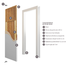 Porta com Batente Pivotante 15 a 23cm Sarrafeada Lucerna Plus Branco Direito ou Esquerdo 2,30x1,00x4.1 Ipumirim