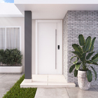 Porta com Batente Pivotante 15 a 23cm Sarrafeada Zurique Laca Branco Direito ou Esquerdo 2,10x1,00x4.1 Ipumirim