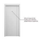Porta com Batente Pivotante 15 a 23cm Sarrafeada Zurique Laca Branco Direito ou Esquerdo 2,30x0,90x4.1 Ipumirim