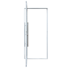 Porta Pivotante Lambri Alumínio Pintado Branco 2,13x1,10m Lado Esquerdo Linha Vivace Artens