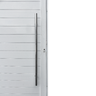 Porta Pivotante Lambri Alumínio Pintado Branco 2,13x1,10m Lado Esquerdo Linha Vivace Artens