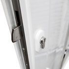 Porta Pivotante Lambri Alumínio Pintado Branco 2,70x1,20m Lado Esquerdo Linha Sociale  3A Alumínio