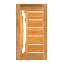 Porta Pivotante  Friso Metã¡lico Arco P/vidro Montada Em Made