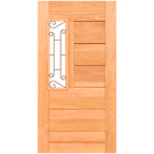 Porta Pivotante  Grade Vertical Montada Em Madeira Maciã§a Ce