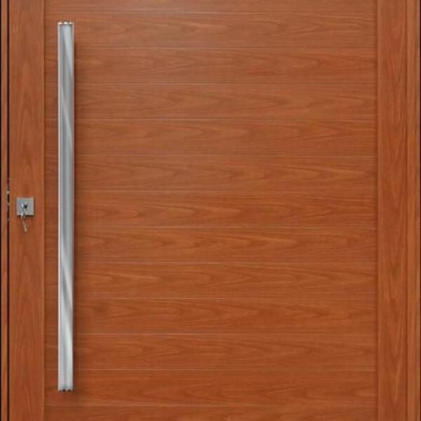 Porta Pivotante Alumínio Lambril Madeiro Direita - 210x120