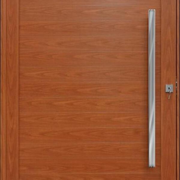 Porta Pivotante Alumínio Lambril Madeiro Esquerda - 210x110