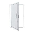 Porta Pivotante Lambri Alumínio Pintado Branco com Puxador Lado Direito 2,10x1,00m Brimak