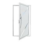 Porta Pivotante Lambri Alumínio Pintado Branco com Puxador Lado Esquerdo 2,10x1,20m Brimak