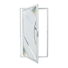 Porta Pivotante Lambri Alumínio Pintado Branco com Puxador Lado Direito 2,10x1,20m Brimak