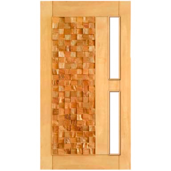 Porta Pivotante América P/vidro Montada Em Madeira Maciça Ced