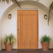 Porta Pivotante Belíssima  9 Padrão Batente 14 Puxador Tubo 6